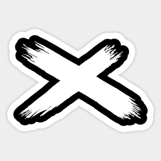 X (white) Sticker